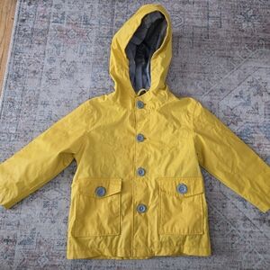 OshKosh B'gosh Bright Yellow Hooded Raincoat with Button Front
